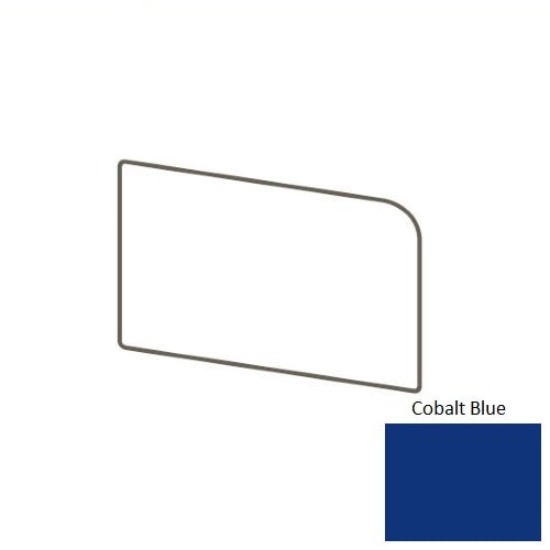 Color Wheel Classic Cobalt Blue Ceramic Wall Trim - 3" X 6" Bullnose Corner Left - Semi Gloss