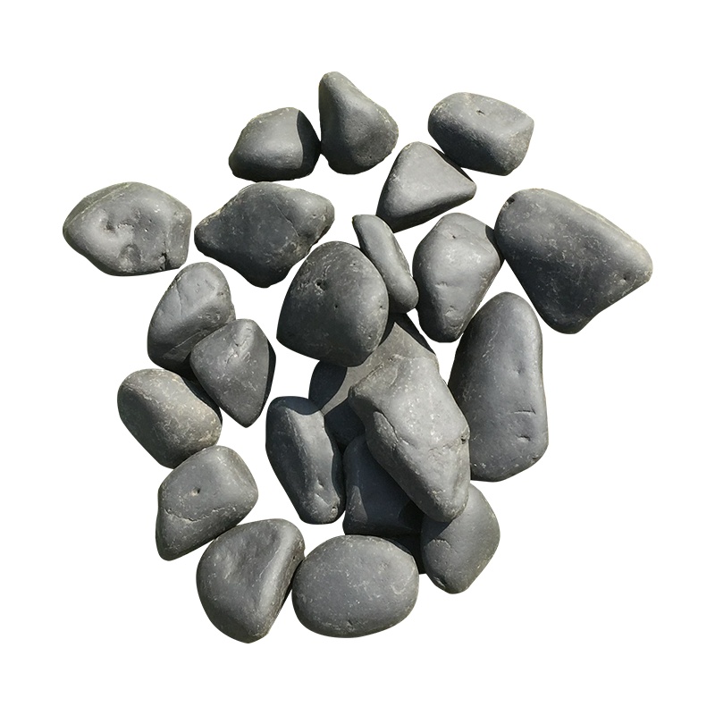 Jet Black Basalt Loose Pebble - Tumbled - Random Sizes