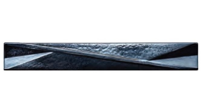 Illuminary Pewter Glass Wall Trim - 1" X 8" Convergent Liner - Matte