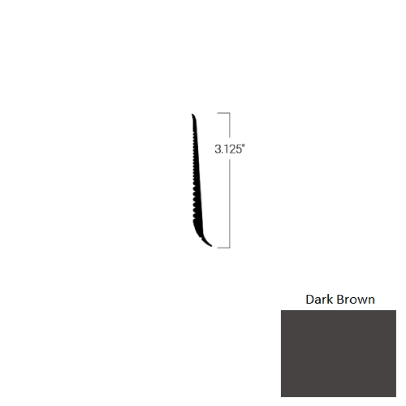 Johnsonite Dark Brown Rubber Tightlock Resilient Rubber Base