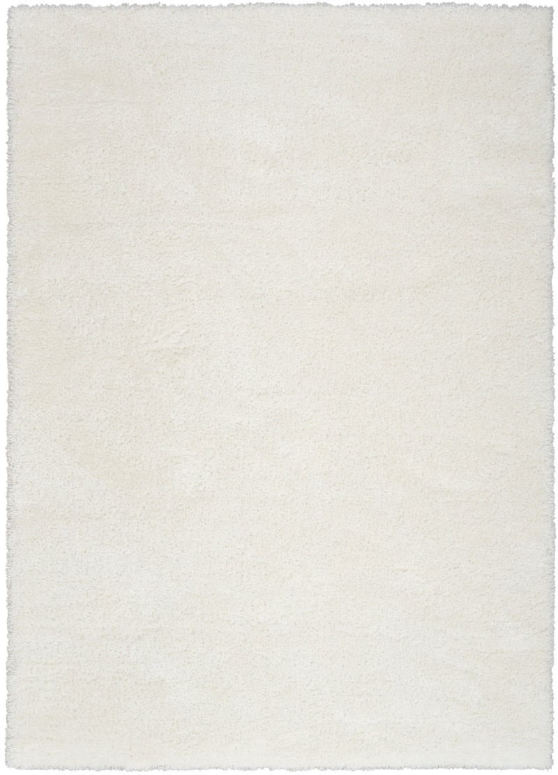 Pacific Shag Ivory Polyester Shag Area Rug