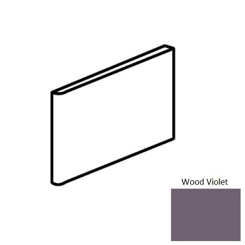 Color Wheel Classic Wood Violet Ceramic Wall Trim - 3" X 6" Bullnose 3" Side - Semi Gloss