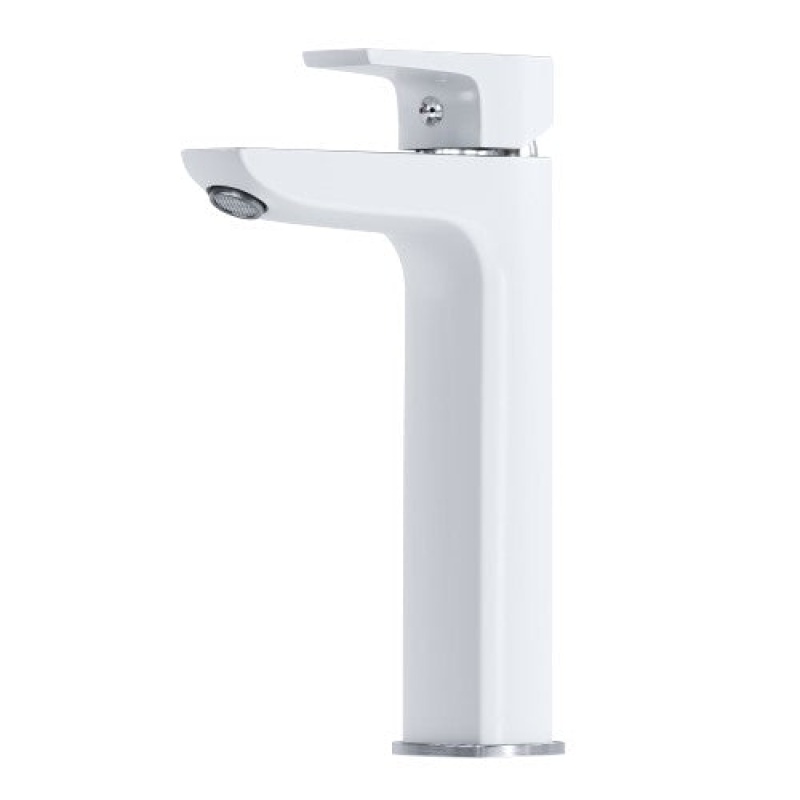 Chrome / White Brass Vessel Bathroom Faucet