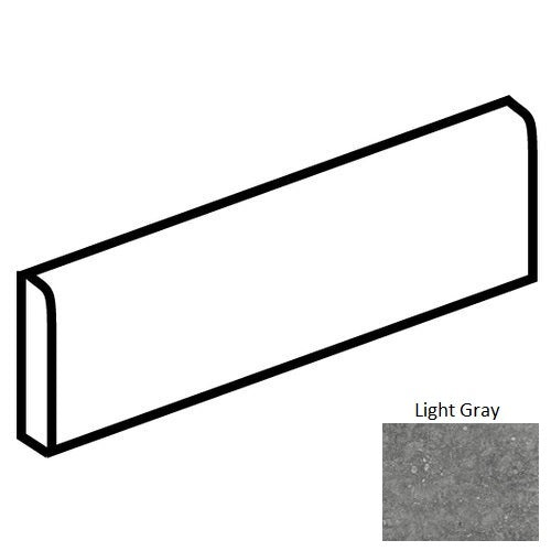 Diplomacy Light Gray Porcelain Floor & Wall Trim - 3" X 24" Bullnose - Matte