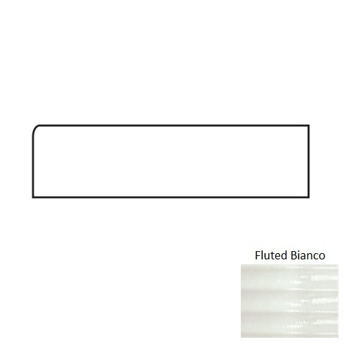Glassalike Fluted Blu Porcelain Wall Trim