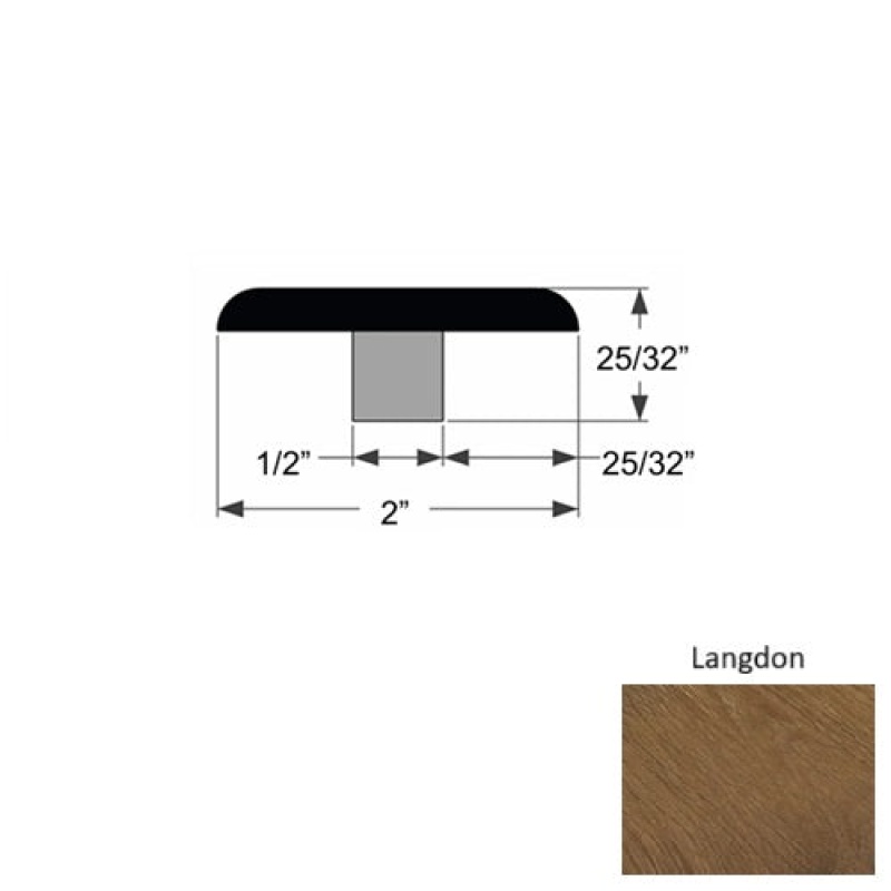 Dover Langdon Hardwood Moulding / Trim - 2" X 96" Flat T Molding - Urethane
