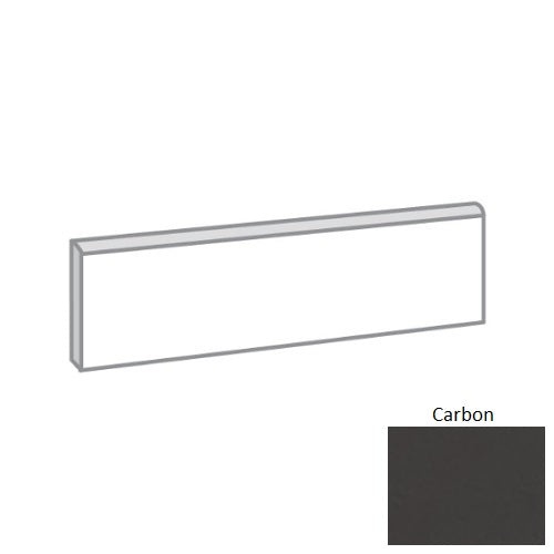Ironworx Carbon Porcelain Bullnose Trim 3" x 12"