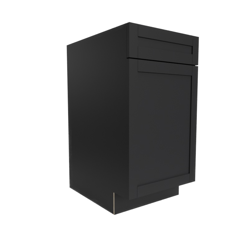 Single Shaker Espresso Matte Wood Kitchen Base Cabinet - 27" X 34.5" X 24" (Assembly Required) - Matte