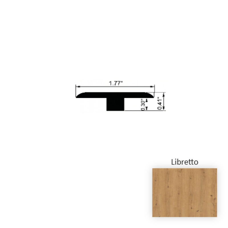Crescendo Libretto Laminate Wood Moulding / Trim - 1.77" X 94" T Molding - Textured