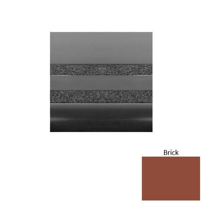 Solid 40 Brick Heavy Duty With Two 3/4 Inch Strips Rubber (Sq) With Safety Yellow Abrasive Strip Stair Tread - Smooth