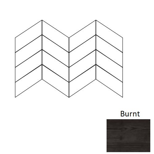 Song Burnt T4 Porcelain Mosaic - Chevron - Matte