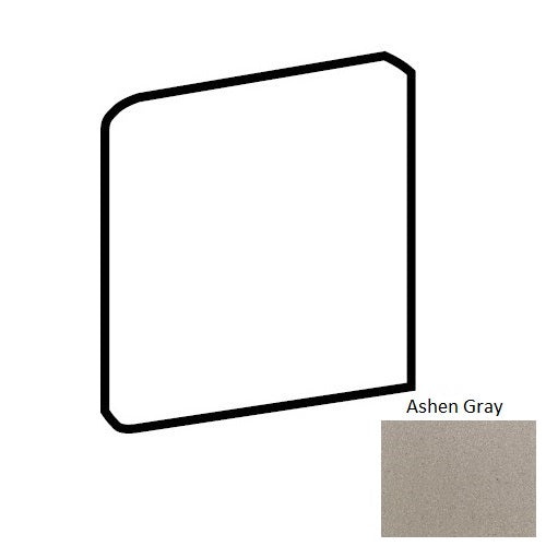 Ashen Gray Quarry Floor & Wall Trim 6" x 6" Bullnose Outcorner