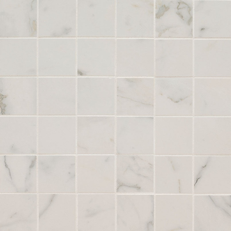 Regallo Calacatta Isla Porcelain Mosaic - 2" x 2" Matte