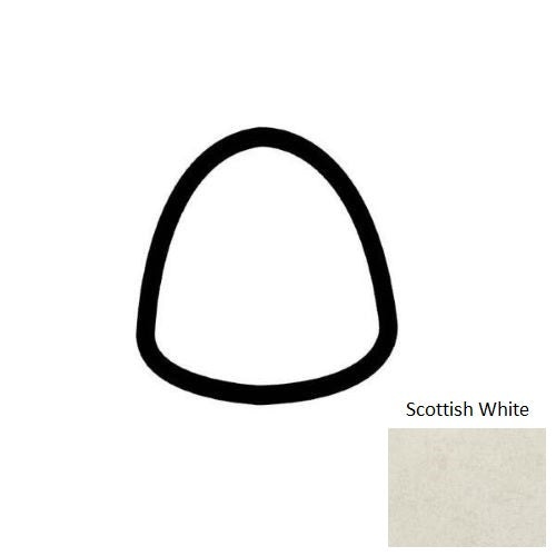 Windmere Scottish White Ceramic Wall Trim - 1" X 1" Quarter Round Outcorner - Matte
