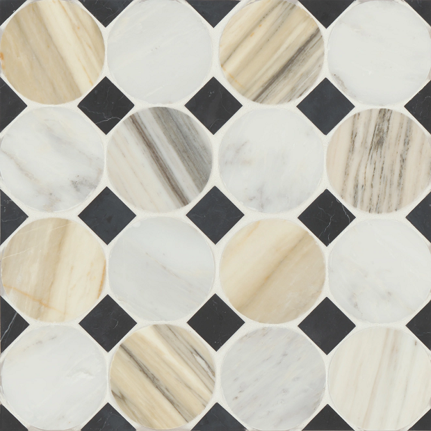 Modni Warm Blend Marble Mosaic - Emery - Honed
