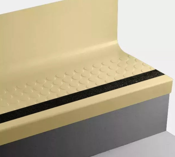 Johnsonite Canary Raised Round Rubber Stair Tread