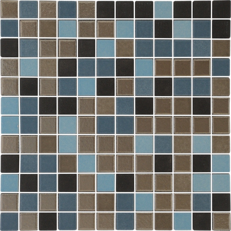 Mix Color Fusion 03 Porcelain Mosaic - 1" X 1" - Matte