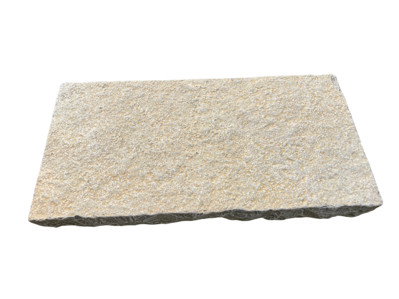 French Vanilla Limestone Pool Coping - Tumbled - 12" X 24" X 2"