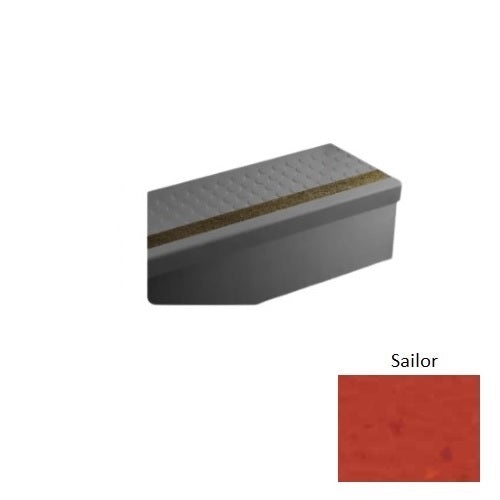 Johnsonite Speckled Rubber Stair Tread with Tan Grit Tape