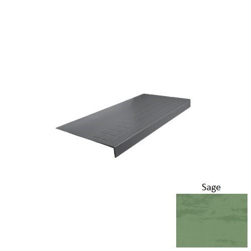 Evolving Styles Creative Elements Sage Type 800 Distinct Designs Rubber - 12 1/4" X 72" Stair Tread - Raised Square Design