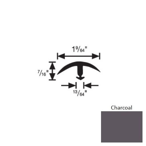 Flextones Charcoal Vinyl Snap Down Divider