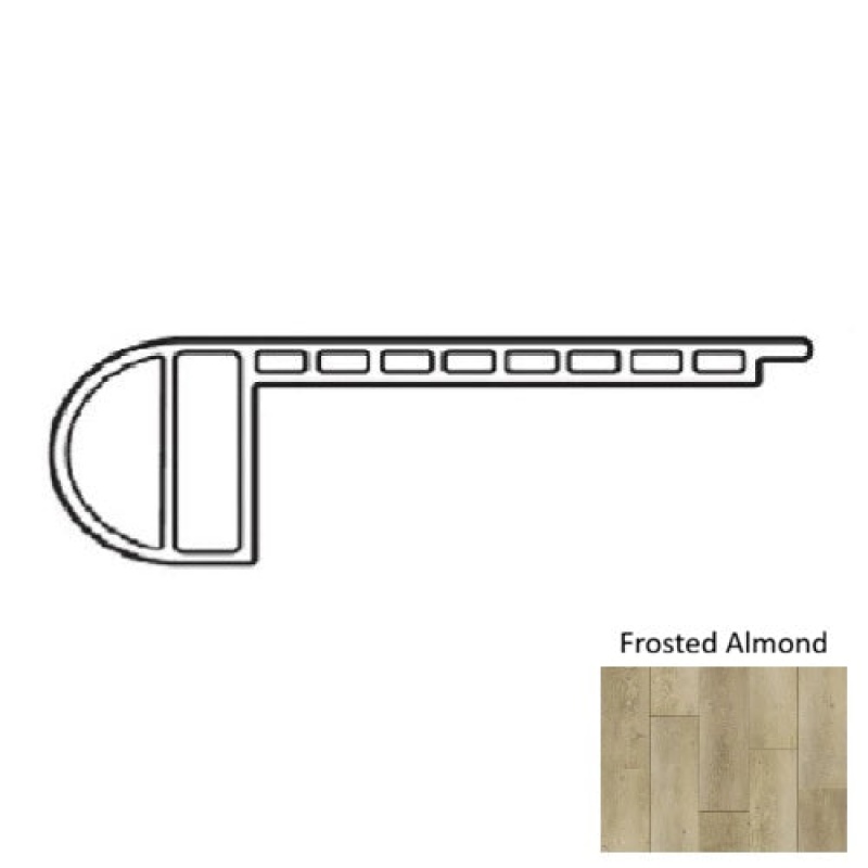 Natural Beauty Summit 10 Vail Valley Frosted Almond Luxury Vinyl Moulding / Trim - 4" X 94" Flush Stair Nose - Urethane