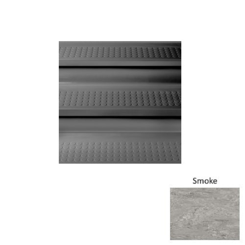 Marbleized 98 Smoke Vantage Raised Circular Rubber (Sq) Stair Tread - Textured