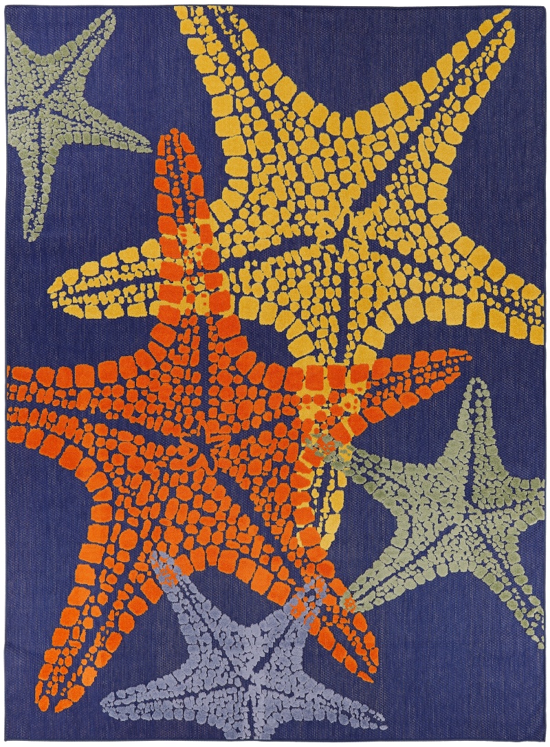 Aloha Alh28 Blue Multicolor Outdoor Area Rug