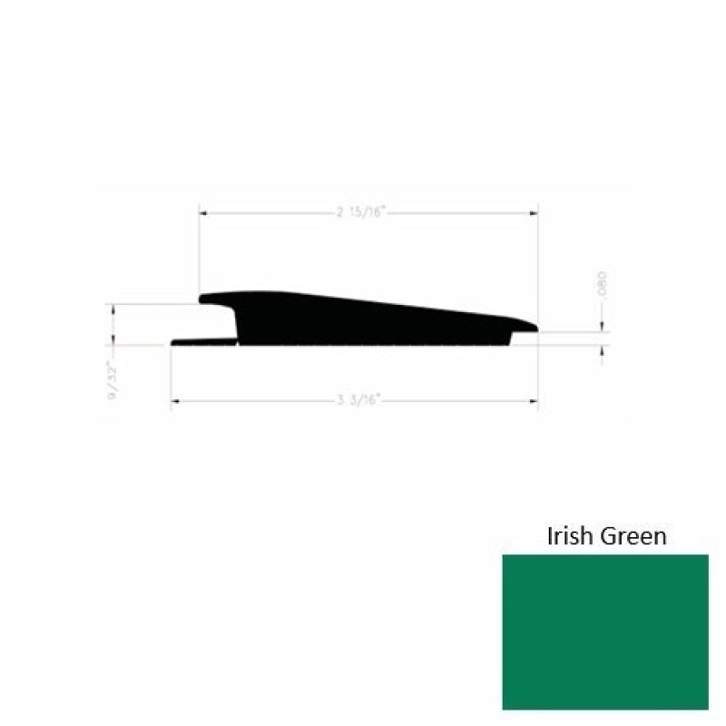 Solid 73 Irish Green Rubber Rolling Traffic Transition