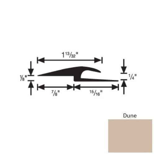 Flextones Dune Vinyl Tile and Carpet Joiner
