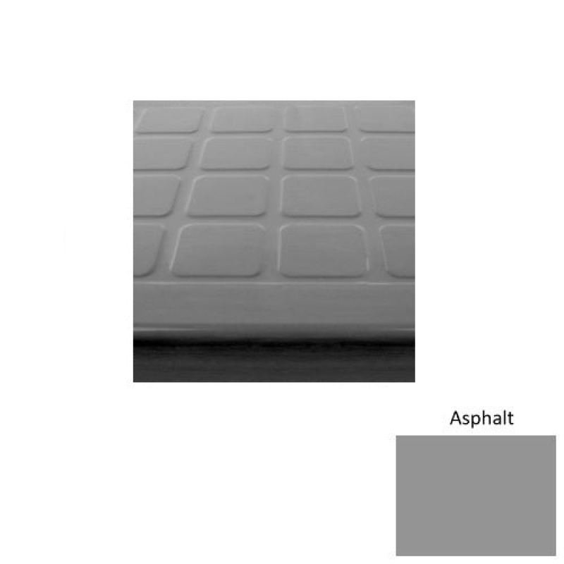 Solid 94 Asphalt Rubber (Sq) With Galley Red Abrasive Strip Stair Tread With Dupont Kevlar - Textured