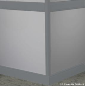 Johnsonite Bedrock Rubber Moulding / Trim 4" X 8 Ft (96") X 3/8" Millwork Rampart Chair Rail - Millwork Rampart Chair Rail