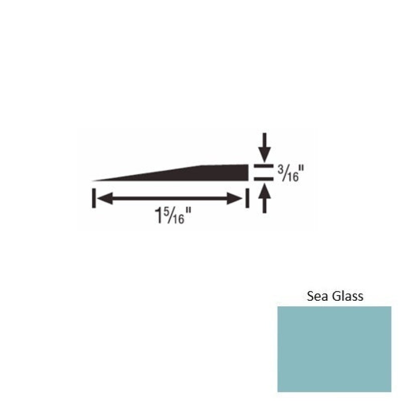 Solid 23 Sea Glass Rubber Reducer Strip