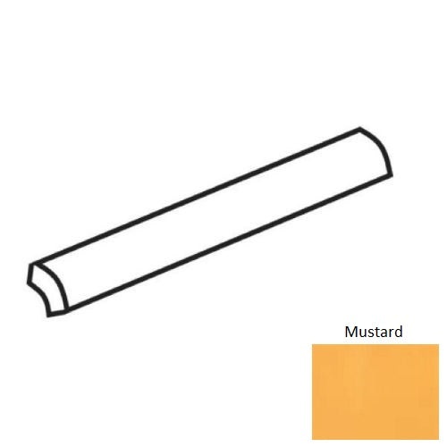 Color Wheel Classic Mustard Ceramic Wall Trim - 3/4" X 6" Quarter Round - Semi Gloss