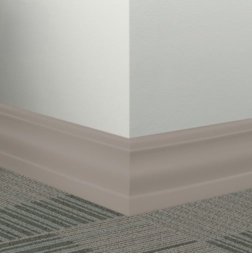 Johnsonite Welsh Castle Rubber Millwork Contoured Wall Base - 4 1/4" X 96" X 3/8" Delinate - Millwork Contoured Wall Base
