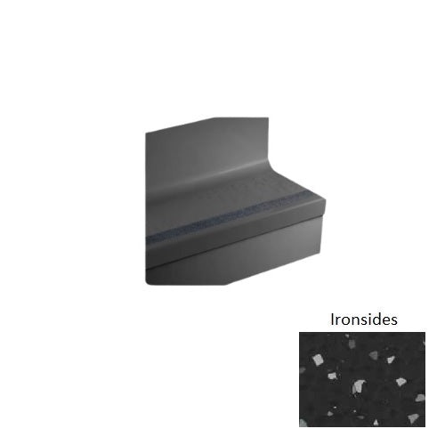 Rubber Stair Tread with Riser, 19" x 42"
