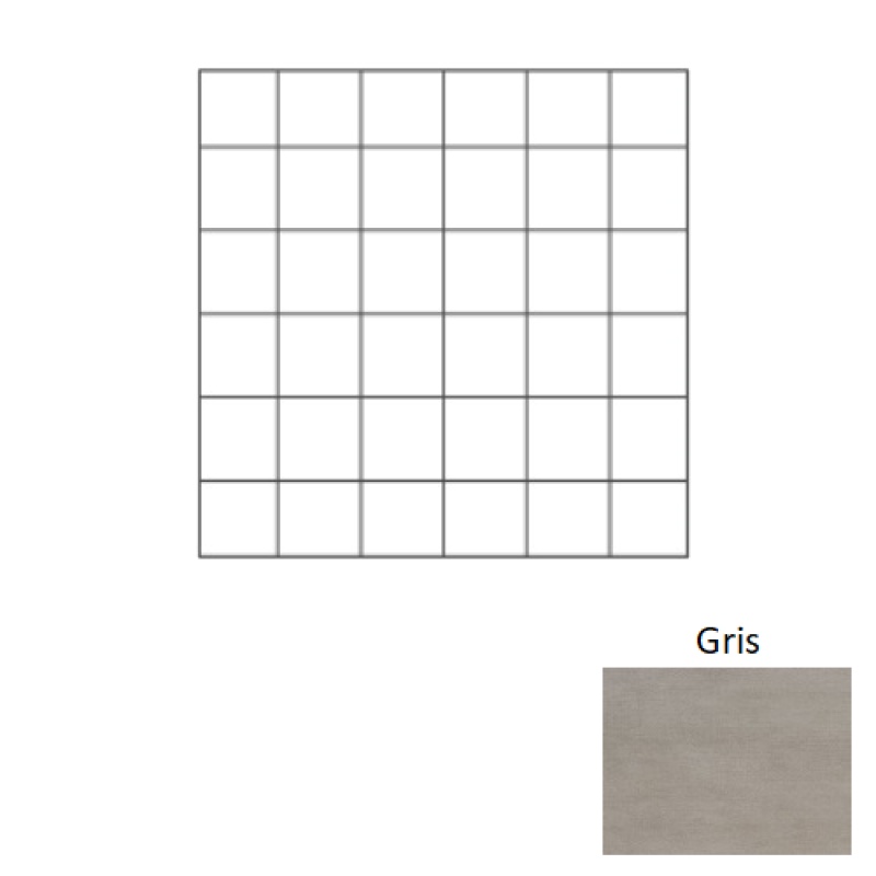 Gridscale Gris Ceramic Mosaic - 2" X 2" - Matte