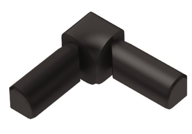 Rondec 90 Degree Double Leg Inside Corner Metal Tile Edging Trim - Graphite Anodized Aluminum