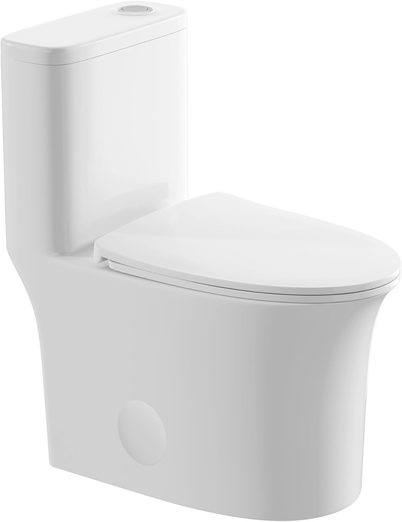 Hg.6656 White 1 Piece 0.9/1.3 Gpf Dual Flush Elongated Toilet - 12" (Seat Included) - White