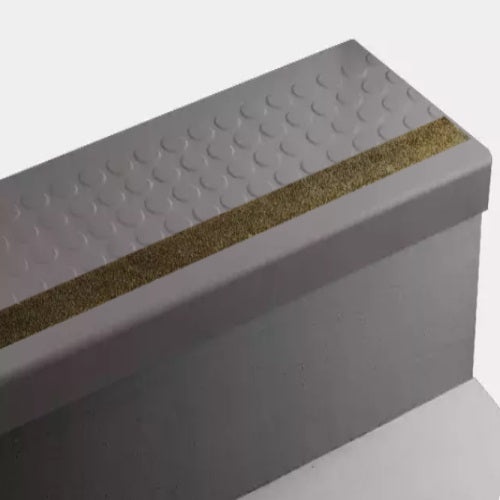 Johnsonite Fudge Raised Round Rubber Stair Tread, 12 1/4" x 42"