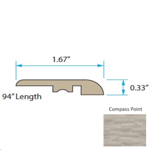 Cayman Compass Point Luxury Vinyl Reducer Trim