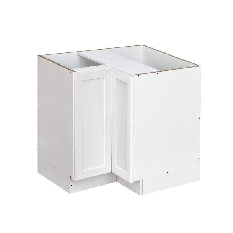 Mallorca White Shaker Wood Kitchen Corner Lazy Susan Base Cabinet - 33" X 33" X 34 1/2" (Assembly Required) - White