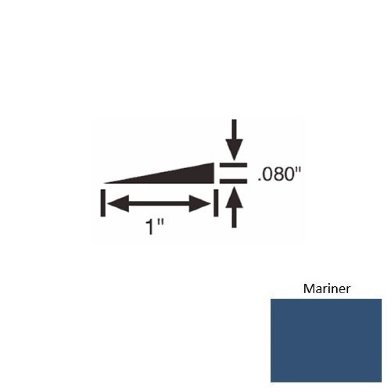 Solid 21 Mariner Rubber Reducer Strip - 1" X 9 Ft (108") X 0.080"