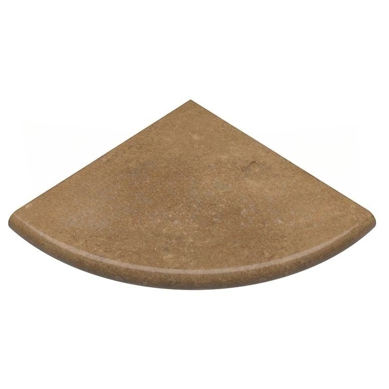 Noche Cross Cut Travertine Corner Shelf - 9" Radius - Filled & Honed