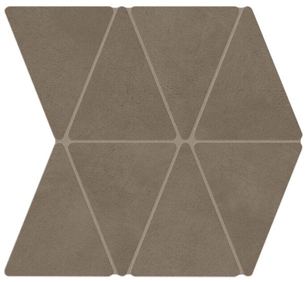B Natural Umber Porcelain Mosaic - Rhombus - Matte