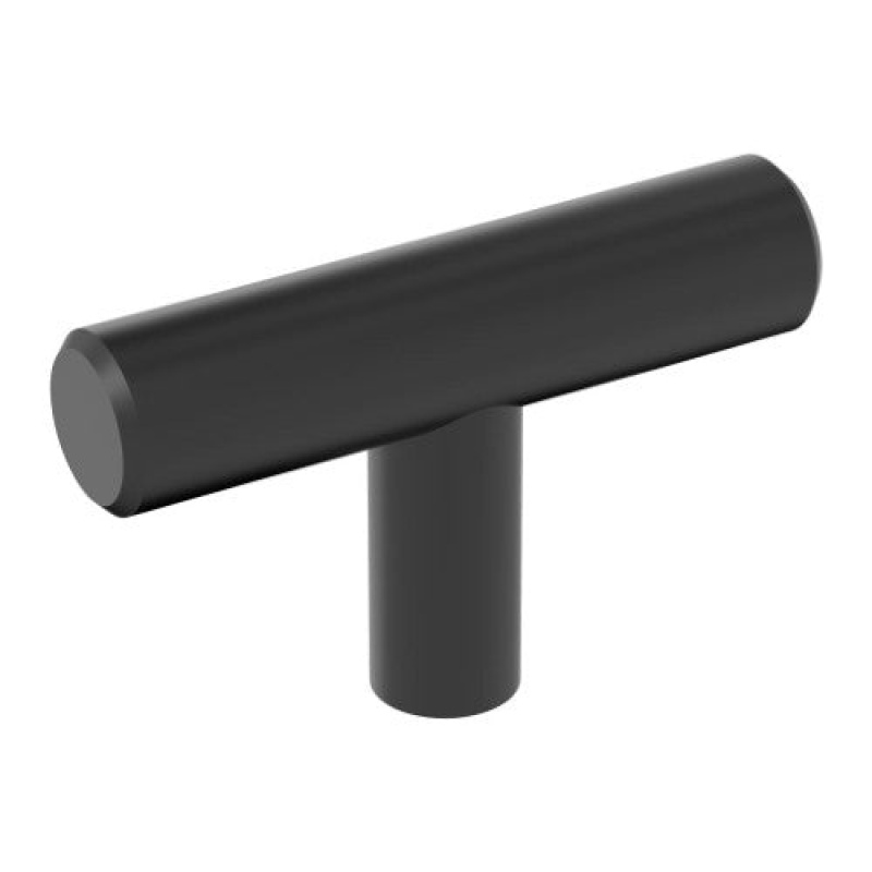 Bar Pulls Hollow Zinc Cabinet Knob - Matte Black - 2" (51 Mm) Length
