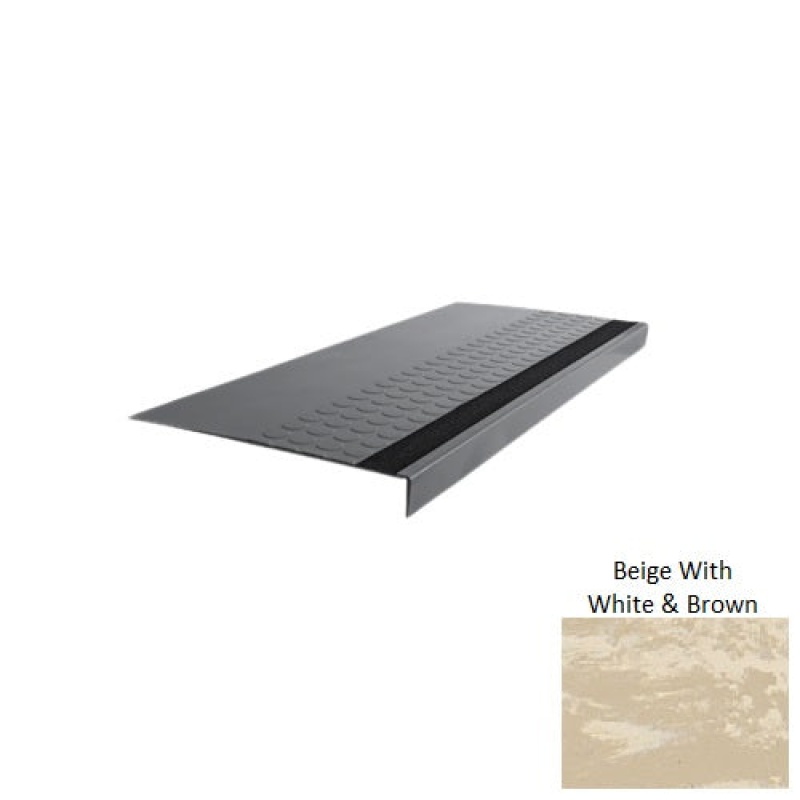 Beige Rubber Stair Tread 15" x 72"