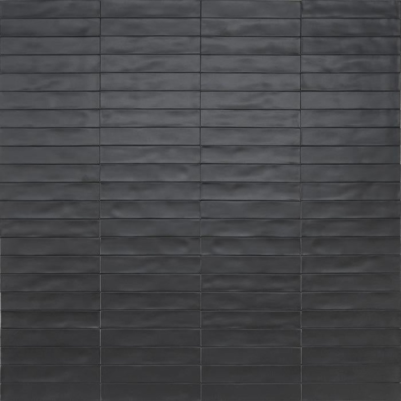 Wish Black Porcelain Tile - Semi Matte - 2" X 12"