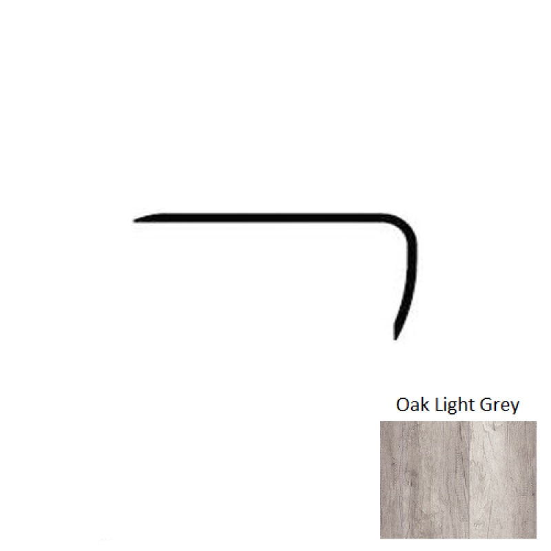 Lamdura Inspirations Oak Light Grey Laminate Wood Moulding / Trim - 94" Stair Nose - Embossed