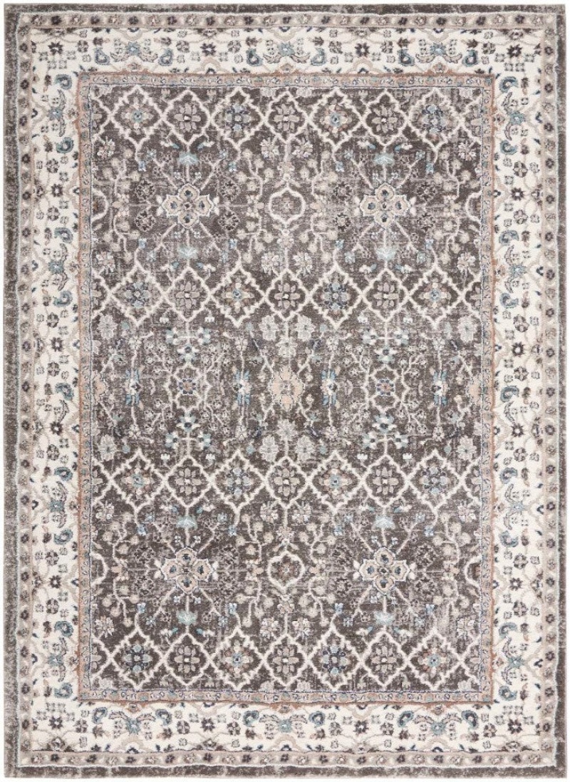 American Manor Grey Ivory Farmhouse Area Rug, 4 Ft X 6 Ft
